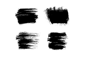 Set of black paint, ink brush strokes, brushes, lines., a Texture Illustration by Mila Di Art