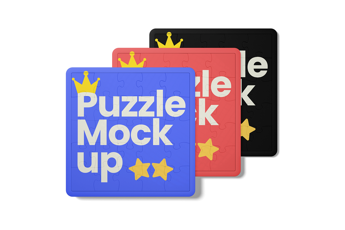 Kids Puzzle Mockup set, a Merchandise Mockup by DSNA Mockup (Photo 3 of 3)