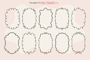 Squiggle Art Oval Frames Bundle, an Object Graphic by moja doodle (Thumbnail 4 of 8)