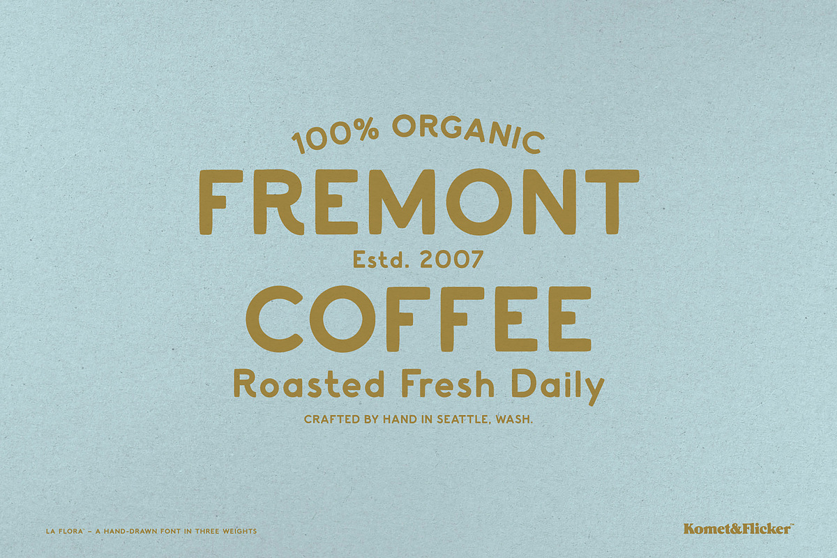 La Flora, a Sans Serif Font by Komet & Flicker (Photo 7 of 15)