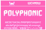 Polyphonic font, a Font by weknow (Thumbnail 1 of 4)