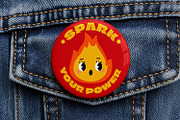 Pin Badge on Denim Mockup, a Merchandise Mockup by Nathatype (Thumbnail 2 of 9)