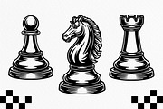 Chess Pieces Vector Pack, an Object Illustration by Tekuni (Thumbnail 5 of 6)