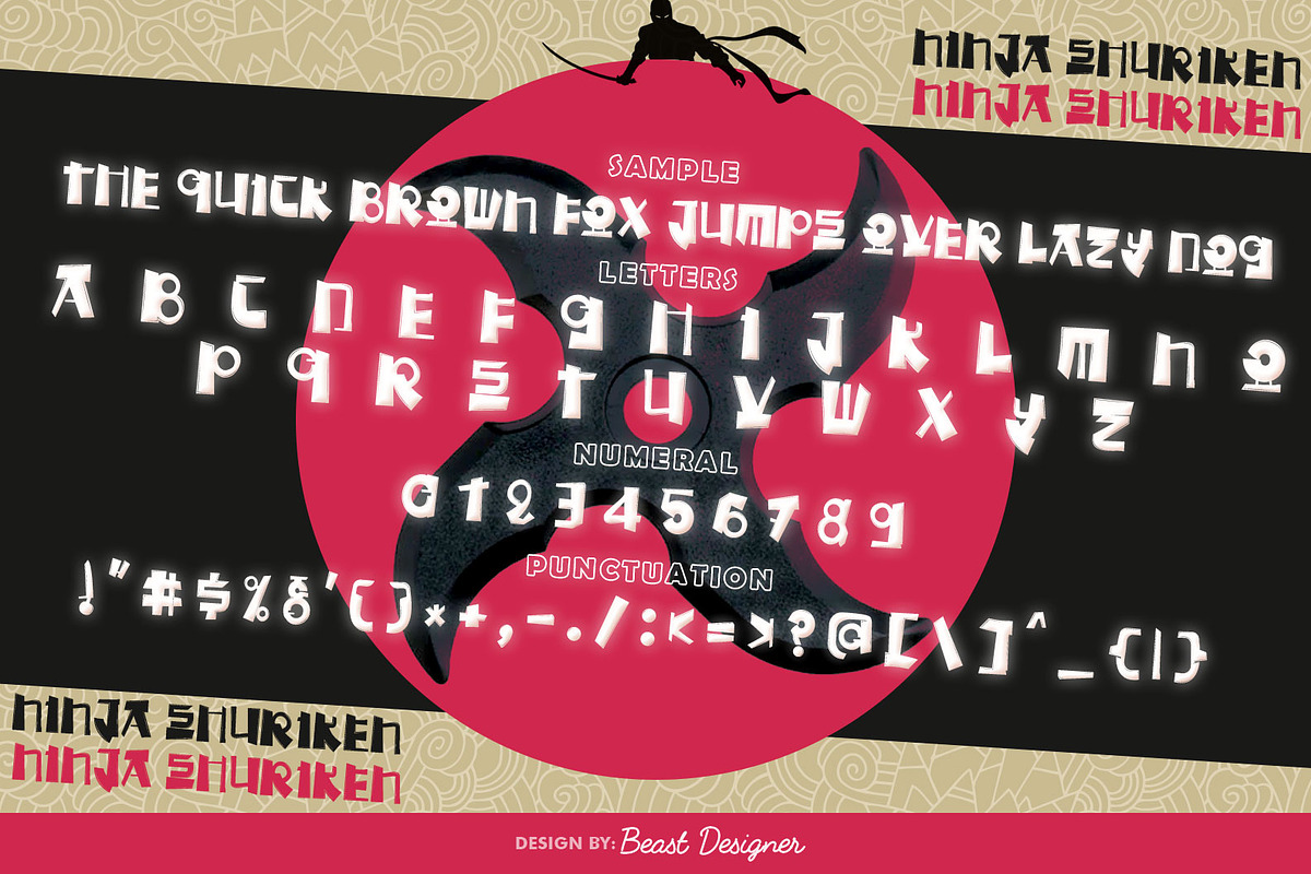 Ninja Shuriken, a Symbol Font by Beast Designer (Photo 2 of 2)