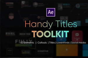 Handy Title Toolkits-After Effect
