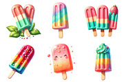 Summer Popsicle Ice Cream Clipart., a Graphic by CitraGraphics (Thumbnail 3 of 3)
