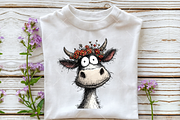 Whimsical Cow PNG Clipart, an Illustration by OK Design (Thumbnail 6 of 6)