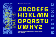 Neotoxic Futuristic Sans Serif, a Sans Serif Font by Nocturnal Workspace (Thumbnail 6 of 16)