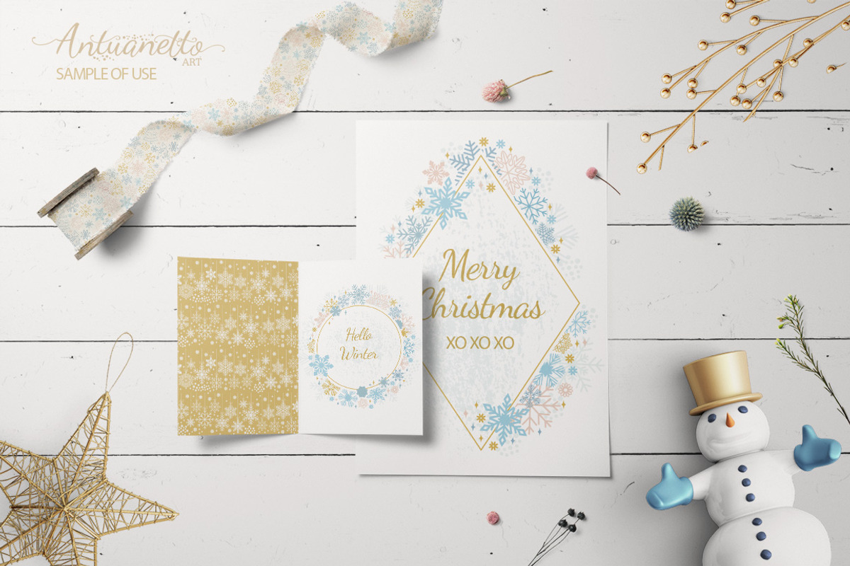 Sparkling snowflakes collection, a Seasonal Illustration by antuanetto (Photo 3 of 16)