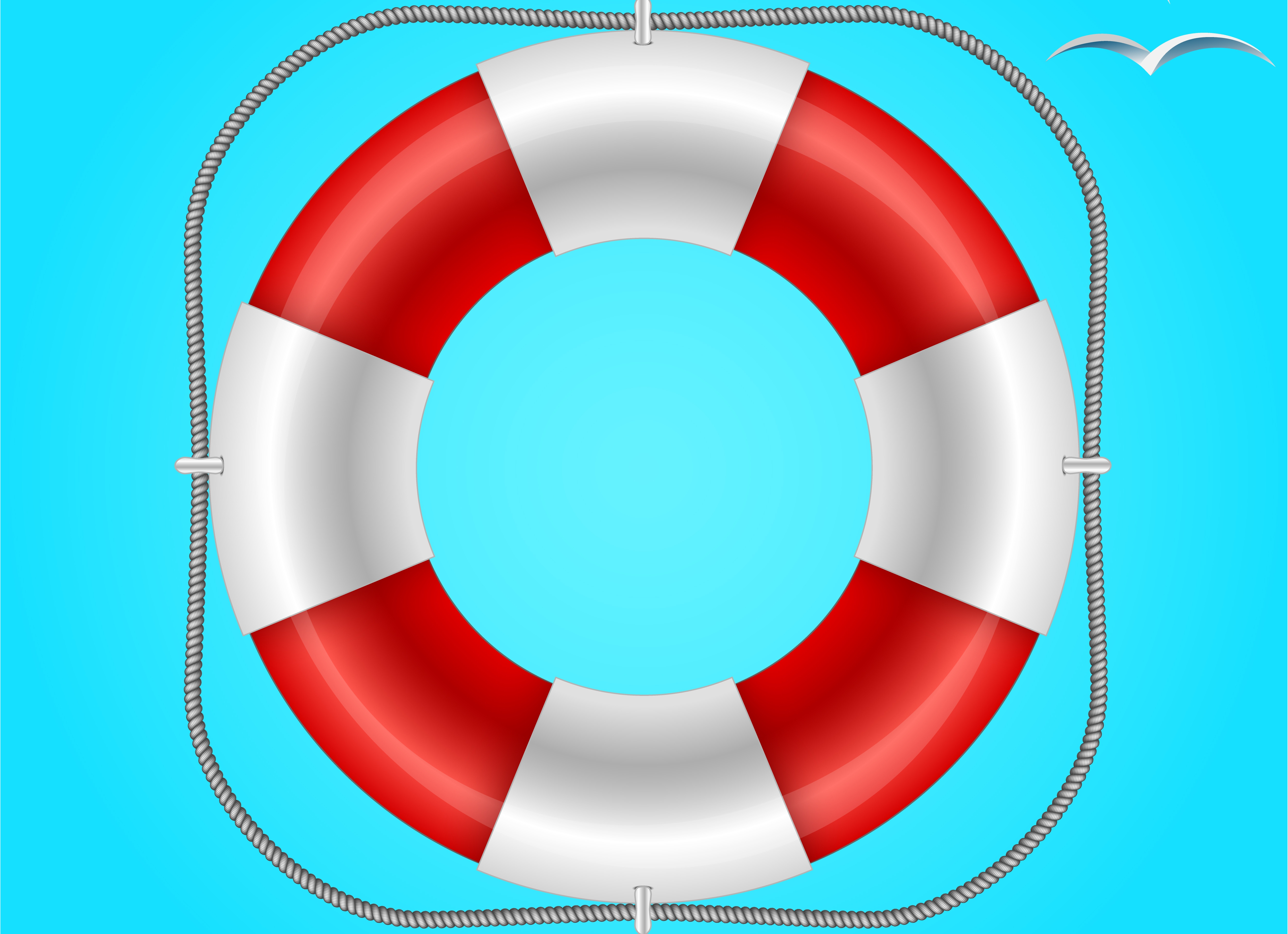 Rescue circle for help in water, an Illustration by SolanD | Creative ...