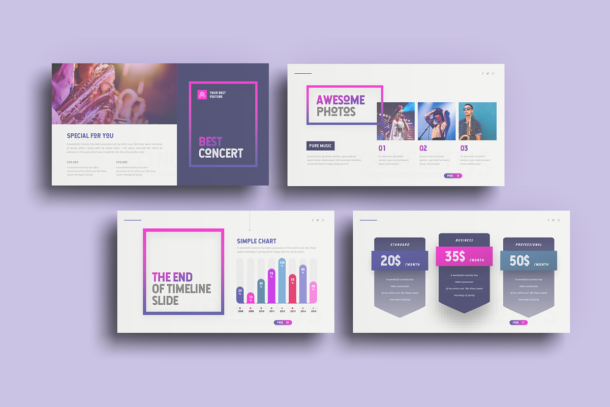 Music Event Powerpoint Template, a Presentation Template by PaperMoon (Photo 6 of 7)