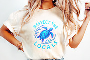 Respect the Locals Png, Sea Turtle, an Illustration by SharpMarketplace (Thumbnail 2 of 9)
