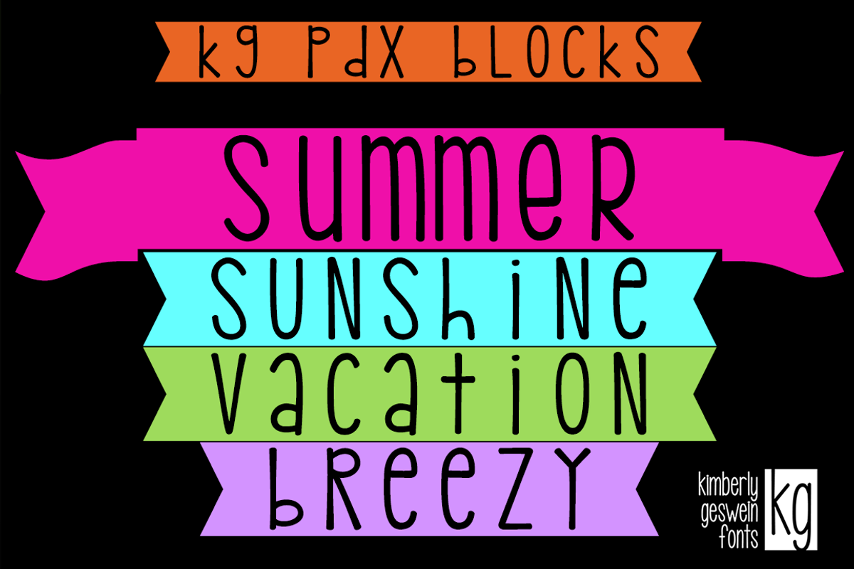 KG PDX Blocks Font