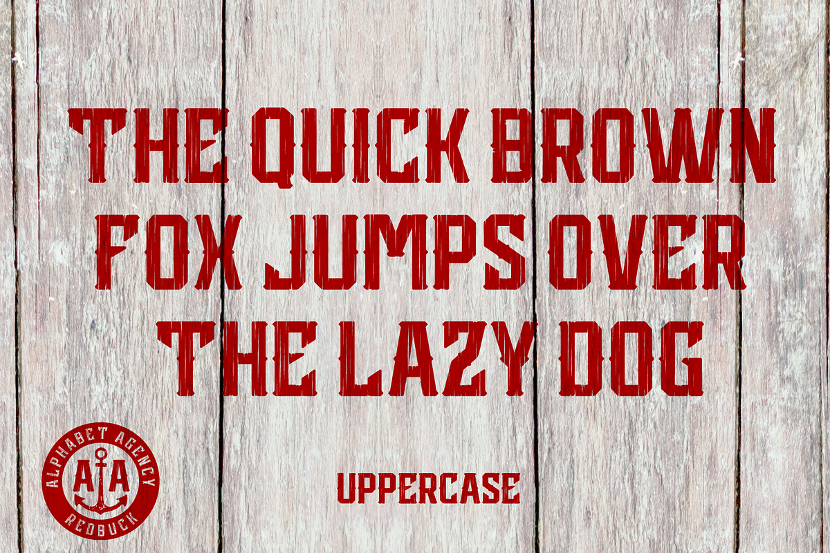 Redbuck Font, a Font by Alphabet Agency (Photo 3 of 5)