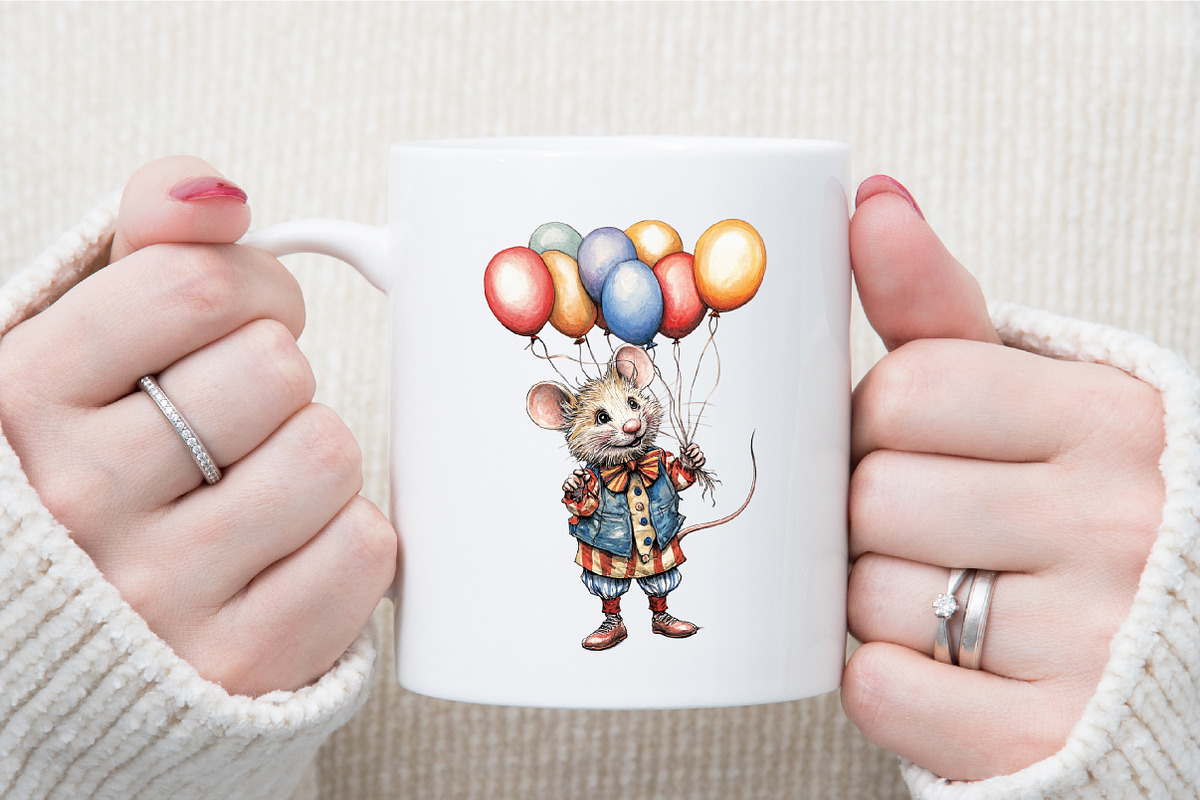 Watercolor Vintage Circus Party Anim, an Illustration by Sublimation Artist (Photo 5 of 6)