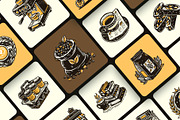 Vintage Coffee Vector Icons, a Solid Icon by Creative Stall (Thumbnail 5 of 9)