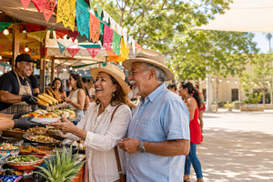Latin American street food market ce