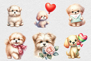 Whimsical Valentine Fluffy Dog, an Illustration by DreamCafeArt (Thumbnail 3 of 7)