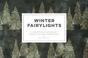 36 Winter Fairy Lights Gold Clipart, a Pattern Graphic by Blixa 6 Studios (Thumbnail 1 of 19)