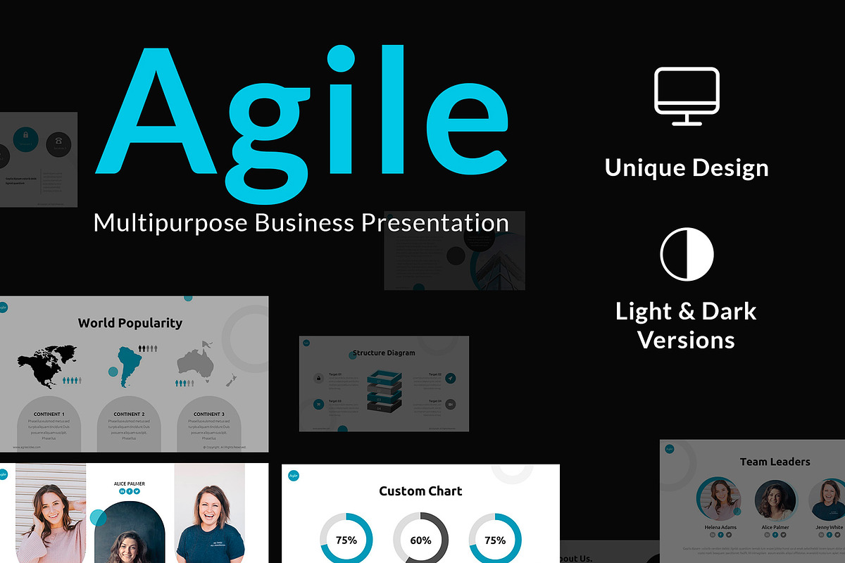 Agile Multipurpose Business Slides, a Presentation Template by MotoCMS (Photo 1 of 4)