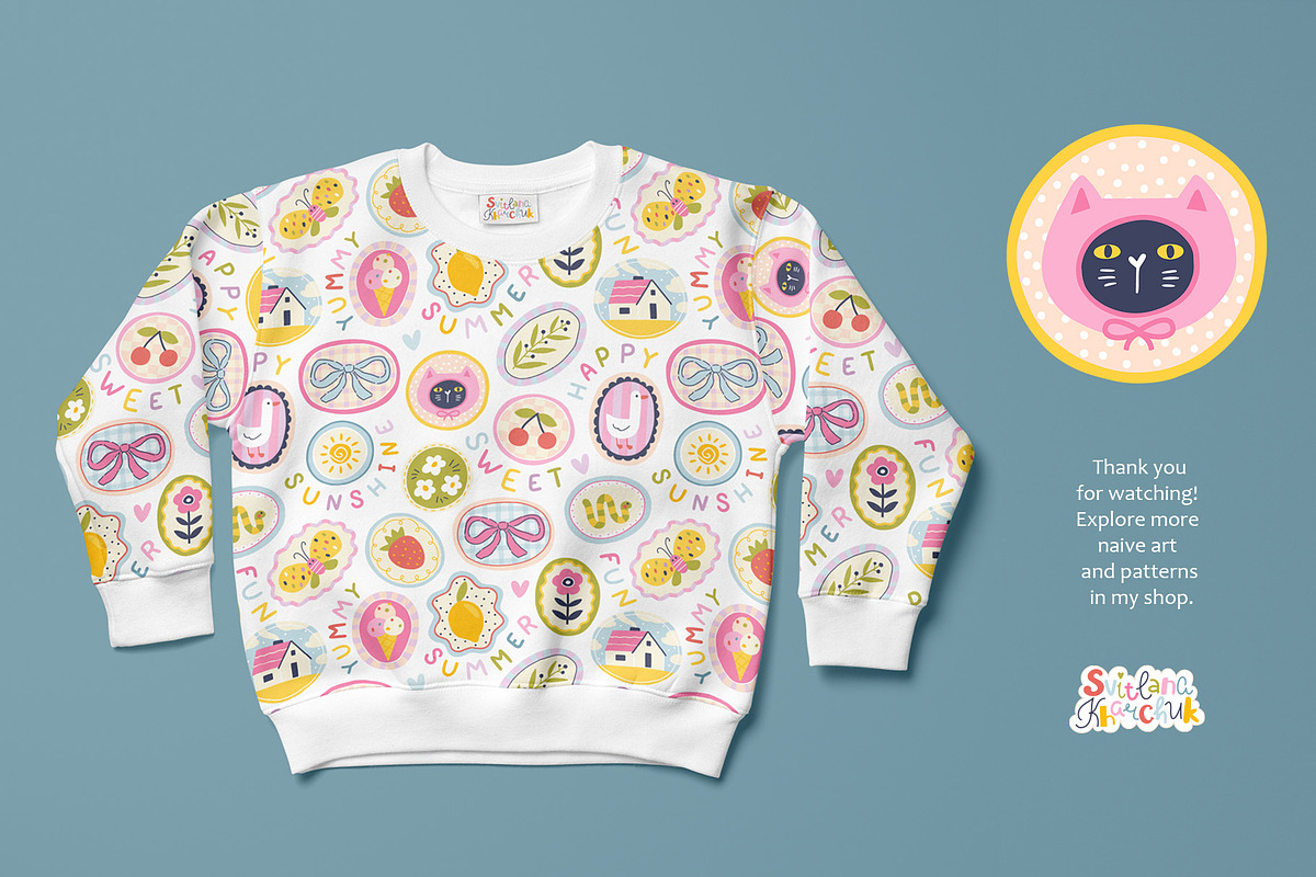 Charms Naive Illustration & Pattern, a Pattern Graphic by Svitlana Kharchuk (Photo 9 of 9)