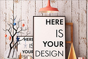 5 Christmas mockups posters, a Print Template by FilL239 (Thumbnail 4 of 5)