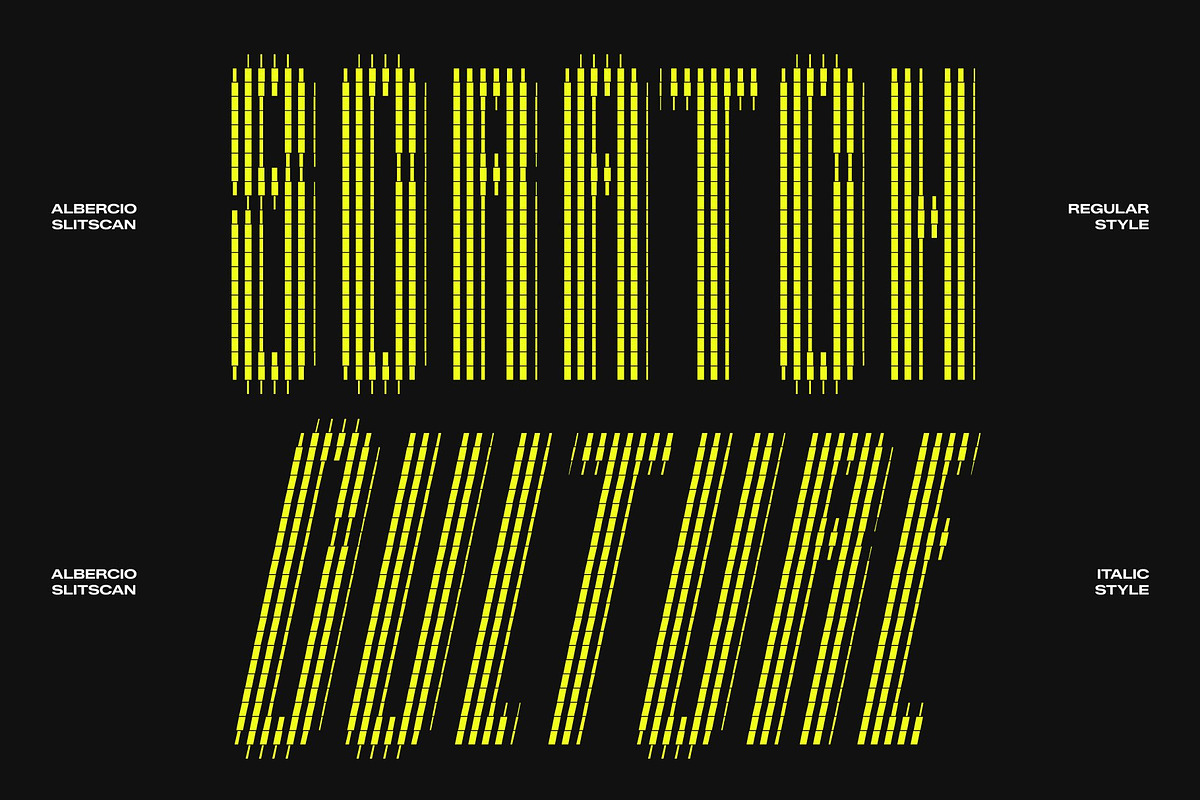 Albercio Slitscan, a Sans Serif Font by Craft Supply Co. (Photo 2 of 8)