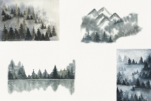 Mountains And Forest Clipart