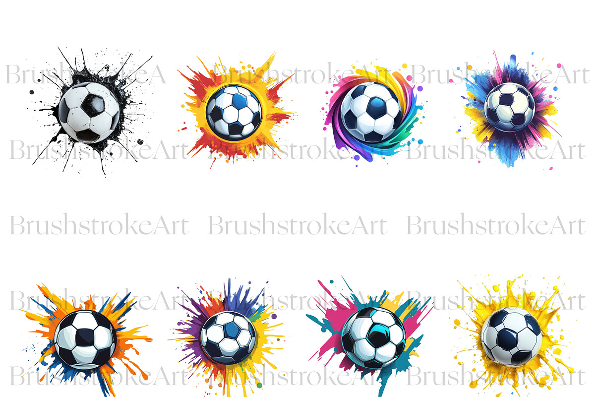 Soccer Ball Splash Clipart, Football, a Sport Illustration by BrushstrokeArtGB (Photo 5 of 9)