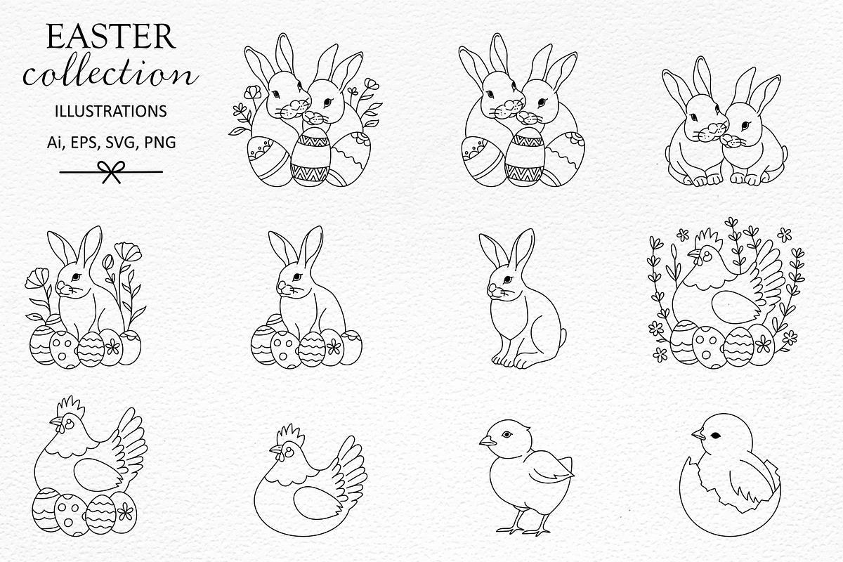 Easter Spring Illustration Set, an Object Graphic by NatalieArtShop (Photo 2 of 6)