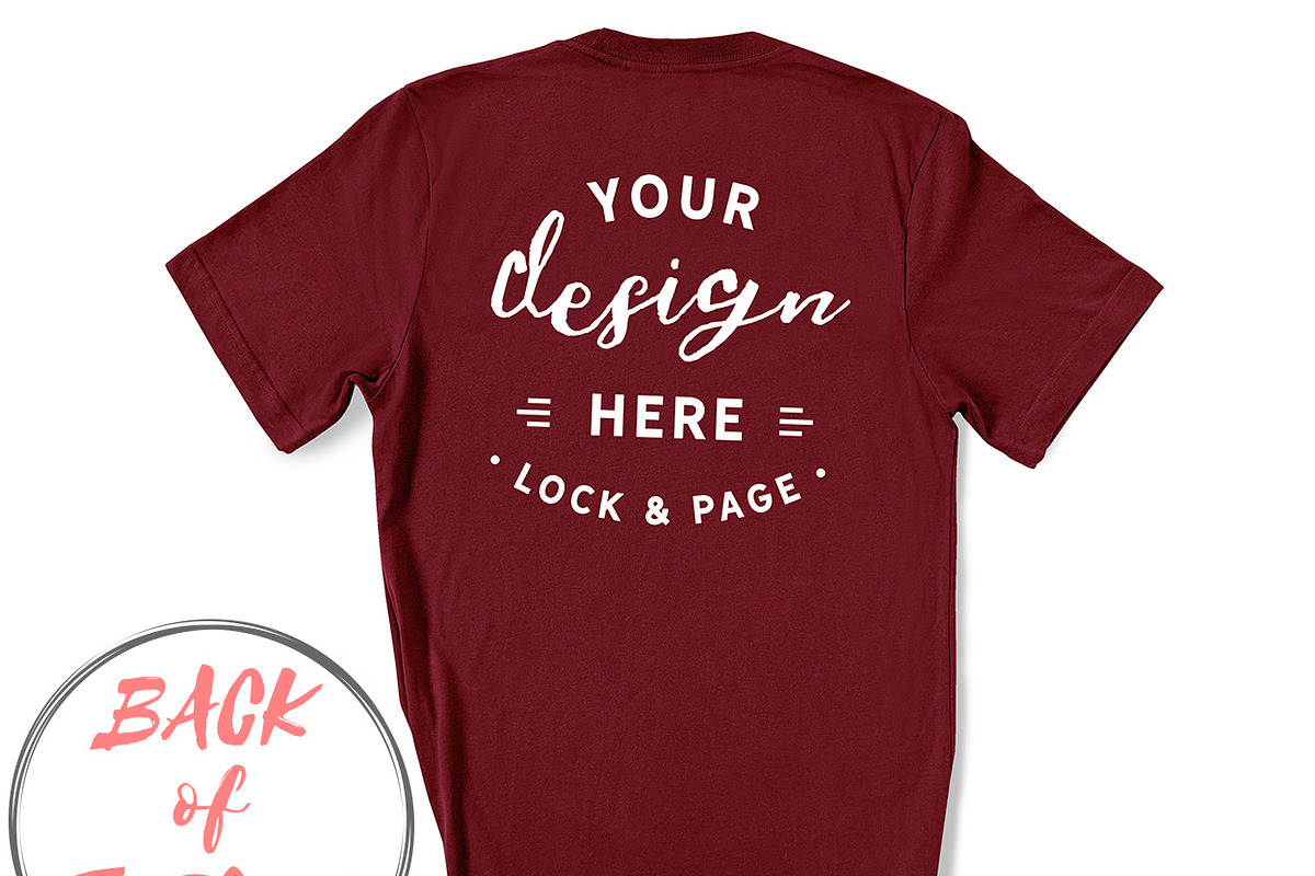 Back Of T-Shirt BC3001 Mockup Bundle, a Shirt Mockup by lock and page (Photo 9 of 88)