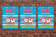 Blue Cartoon Pet Grooming Flyer Set, a Flyer Template by Aiyari Graphic (Thumbnail 3 of 3)