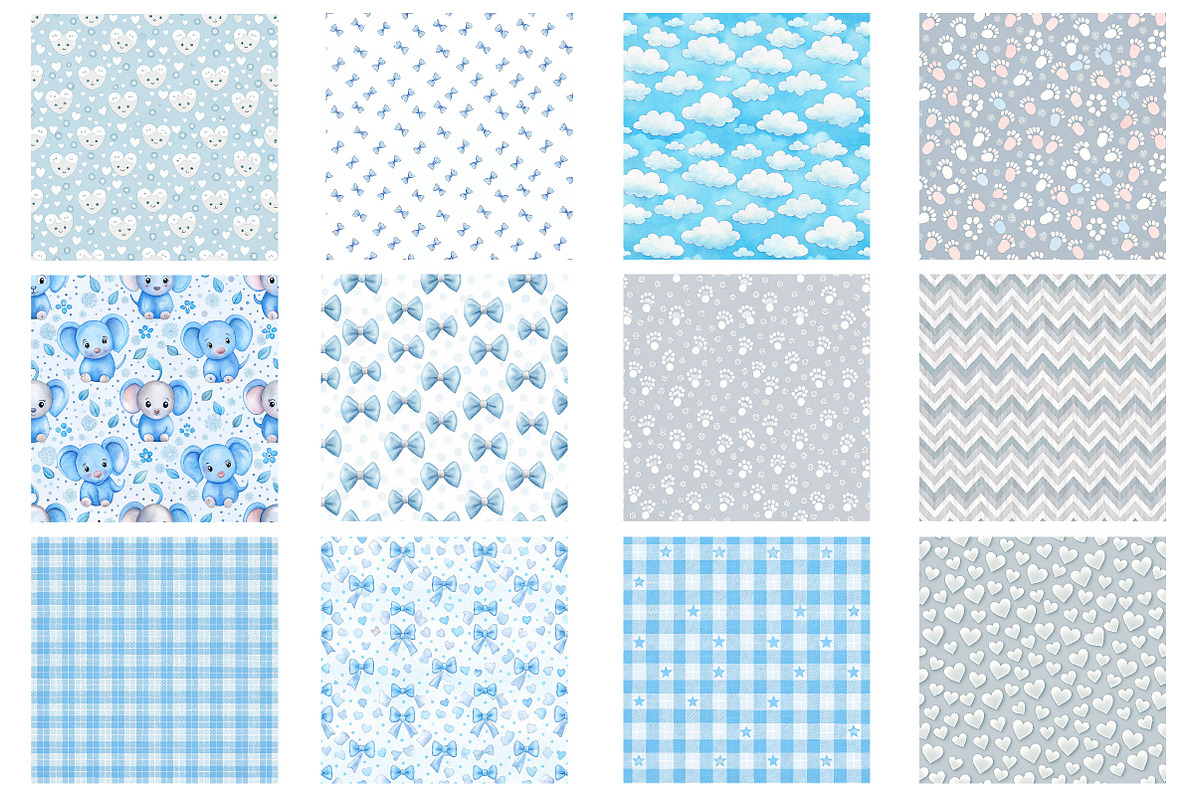 Baby Boy Patterns Blue Digital, a Background Photo by Wow Magic (Photo 2 of 2)