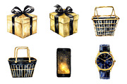 Black Friday's Black & Gold Clipart, an Illustration by Design Market (Thumbnail 4 of 4)