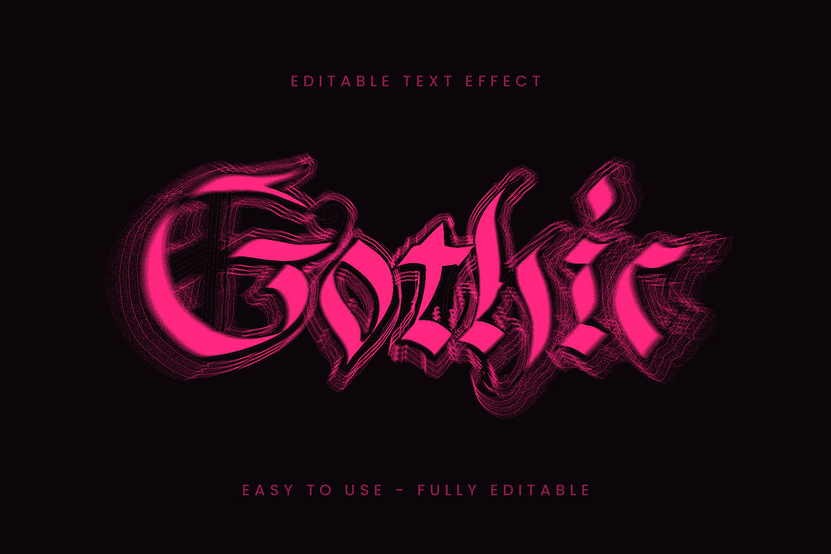 Neon Gothic Text Effect