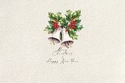 Watercolor Christmas Bells, a Seasonal Illustration by Vasmila (Thumbnail 7 of 7)