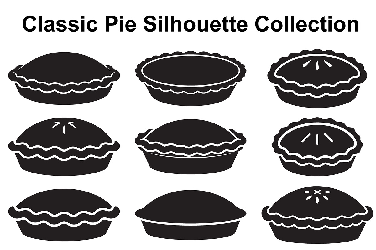 Homestyle Pie Silhouette Set, an Object Graphic by Designs_River (Photo 1 of 3)