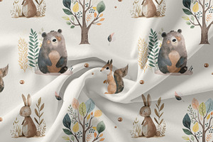 Watercolor Woodland Animals Nursery