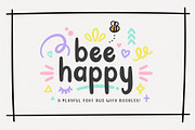 BeeHappy Font Duo with Doodles, a Script Font by TypeFairy (Thumbnail 1 of 8)
