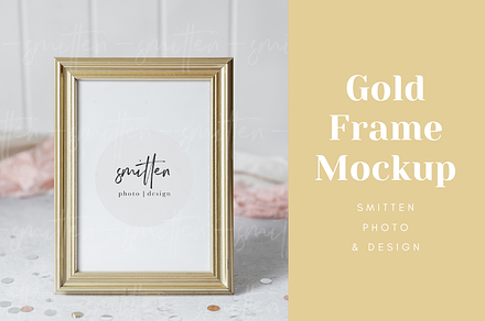 Gold frame mockup  styled stock stock photo containing stock photography and, an Arts & Entertainment Photo by Smitten Photo & Design