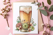 Watercolor Summer Beer Clipart, an Illustration by SinaCreation (Thumbnail 6 of 9)