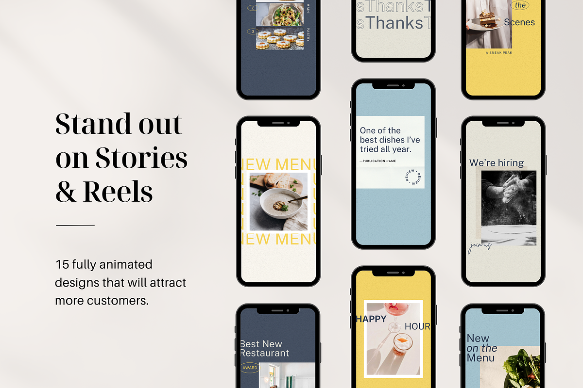 Restaurant Instagram Kit | Canva, a Social Media Template by Rose & Co. (Photo 3 of 6)