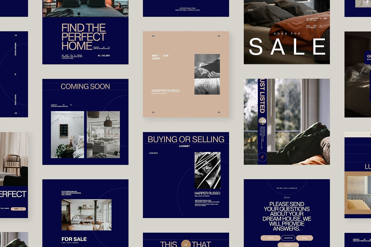 Real Estate Instagram Post for Canva, a Social Media Template by Prapti Design (Photo 2 of 10)