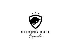 Strong Bull with Shield Logo Design, a Branding & Logo Template by AlvinStd