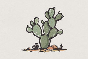 Prickly Pear Cactus PNG, Desert, an Illustration by SharpMarketplace