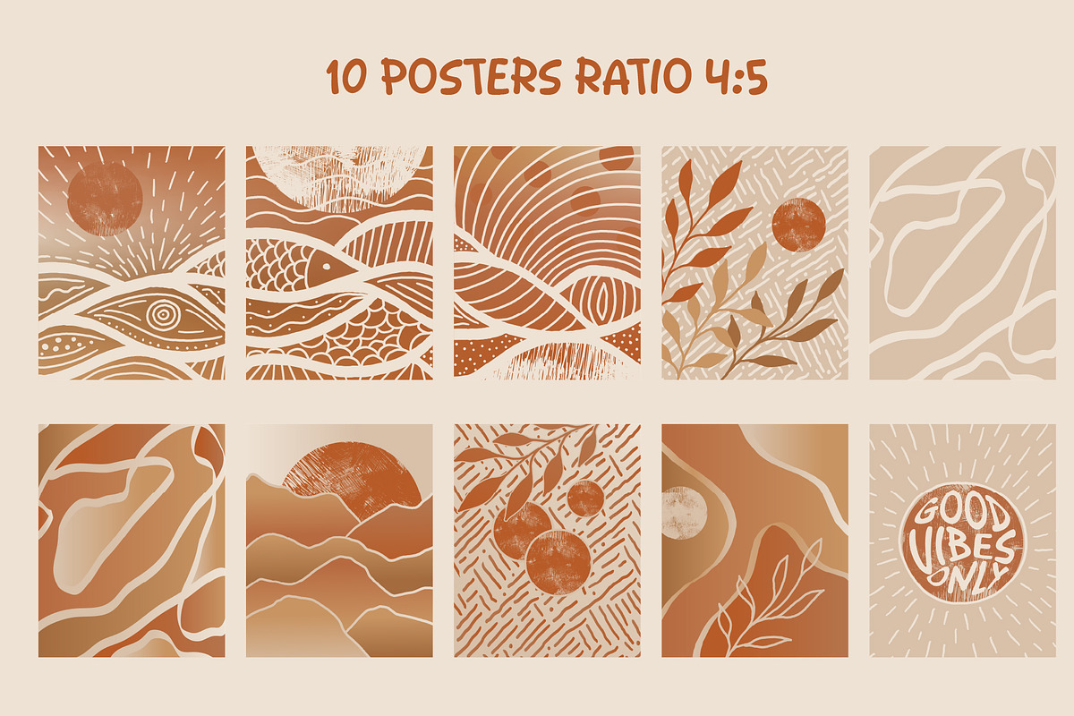 Boho Style: Earth Tones, a Pattern Graphic by Zim Varezhkin (Photo 7 of 11)