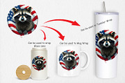 Raccoon 4th of July Clipart, a Graphic by Artnoy (Thumbnail 4 of 5)