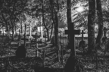 Night At The Cemetery Stock Photo preview 5