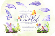 Hand-Painted My Fairy World Clipart, a Person Illustration by ArtCreationsDesign (Thumbnail 14 of 15)