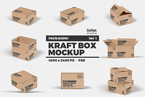 Kraft Box Mockup - Packaging Vol 1